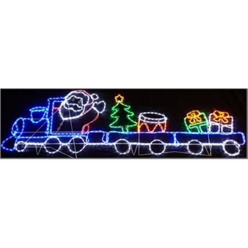Santa Riding a Train (260 x 78cm)